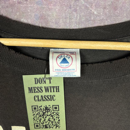 2001 Faded Black United Locobazooka USA Flag Graphic Shirt XL 2813