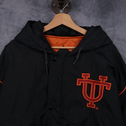 90s Black Texas Longhorns Hooded Jacket 5920