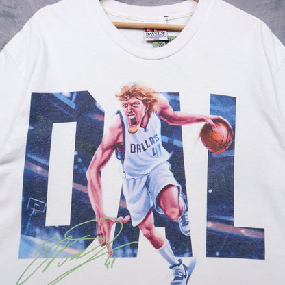 Early 2000s White Dirk Nowitzki Dallas Mavericks Shirt 5602