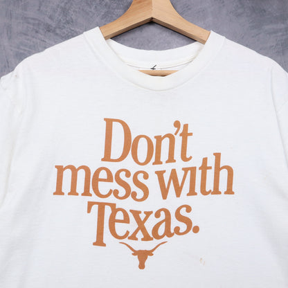 90s White Don't Mess With Texas Shirt 5750