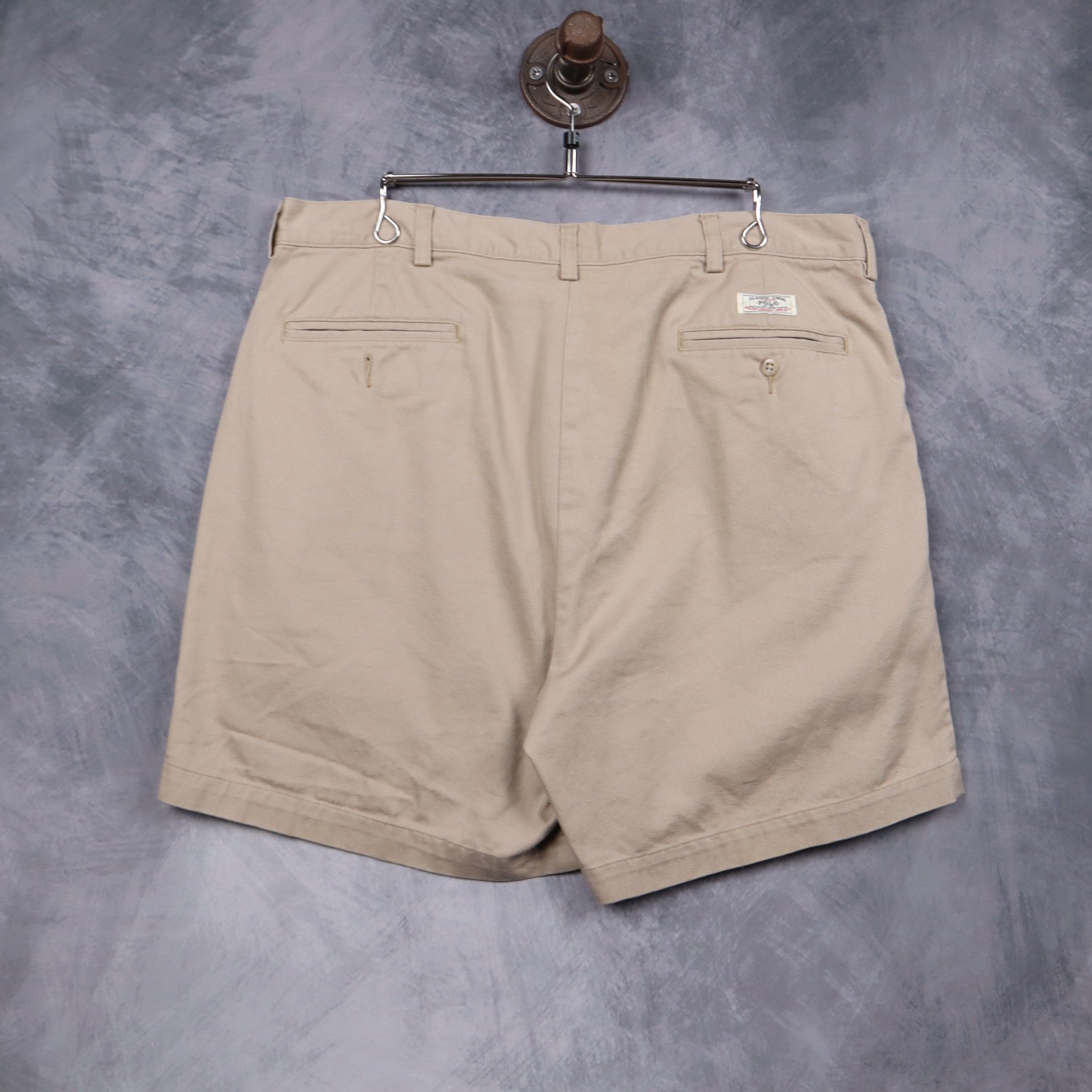 90s Khaki Polo Ralph Lauren Andrew Pleated Chino Shorts 5177