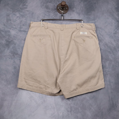 90s Khaki Polo Ralph Lauren Andrew Pleated Chino Shorts 5177