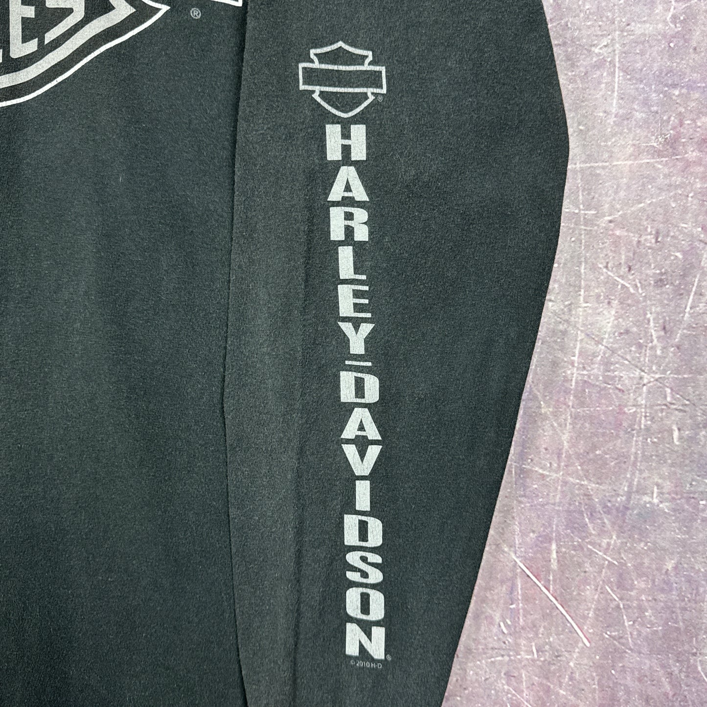 00s Black Harley Davidson Long Sleeve Shirt 3039