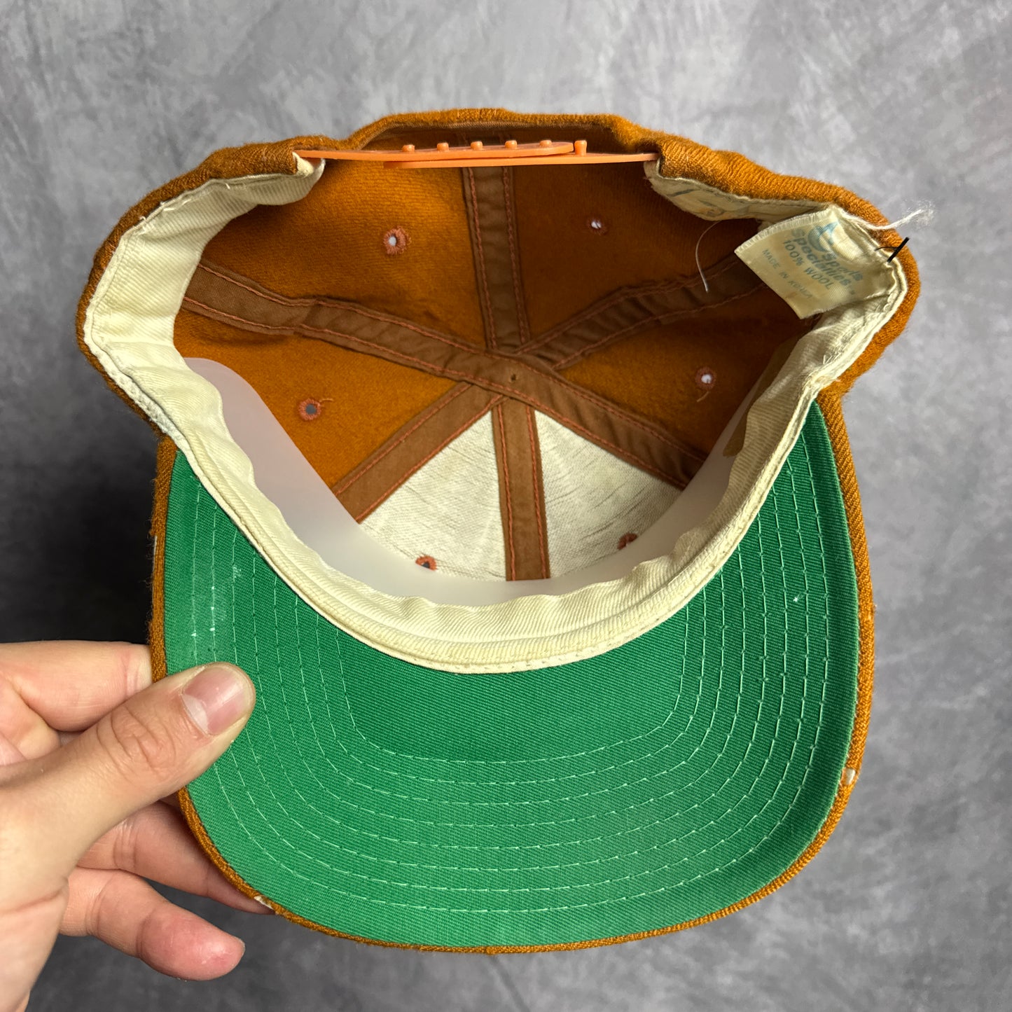 80s Texas Longhorns Sports Specialties Single Line Script Snapback Hat 4633