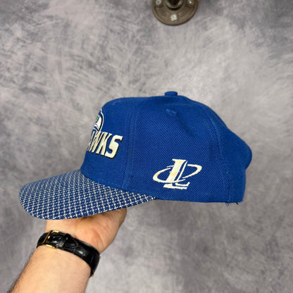 90s Blue Seattle Seahawks Logo Athletic NFL Pro Line Snapback Hat 6845