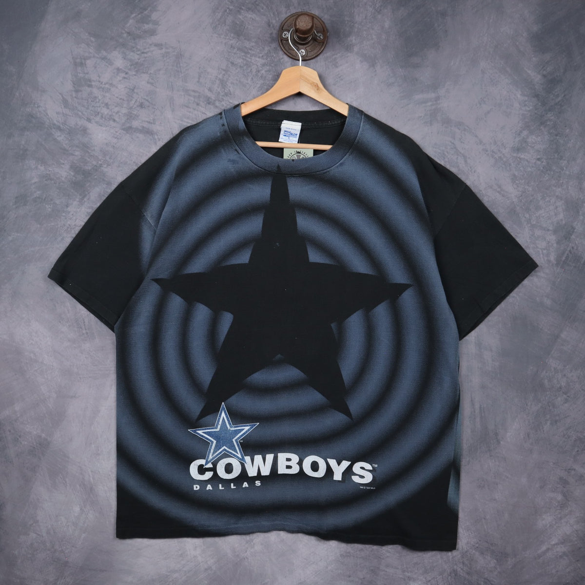 1993 Black Dallas Cowboys Big Star Shirt 6651