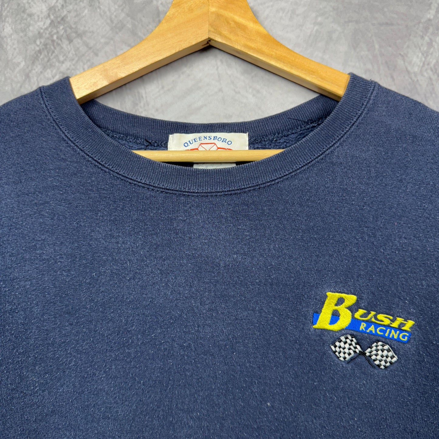90s Blue Bush Racing Crewneck Sweatshirt 3994