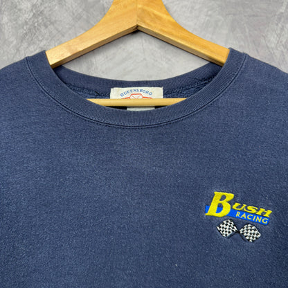 90s Blue Bush Racing Crewneck Sweatshirt 3994