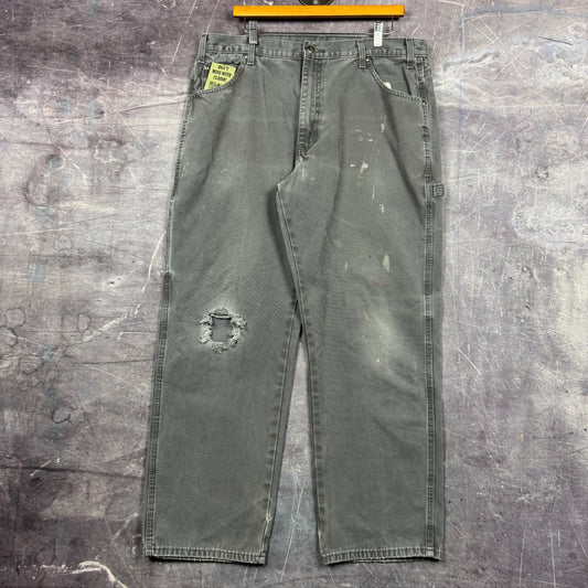 00s Dark Gray Dickies Carpenter Work Pants 37x30 0469