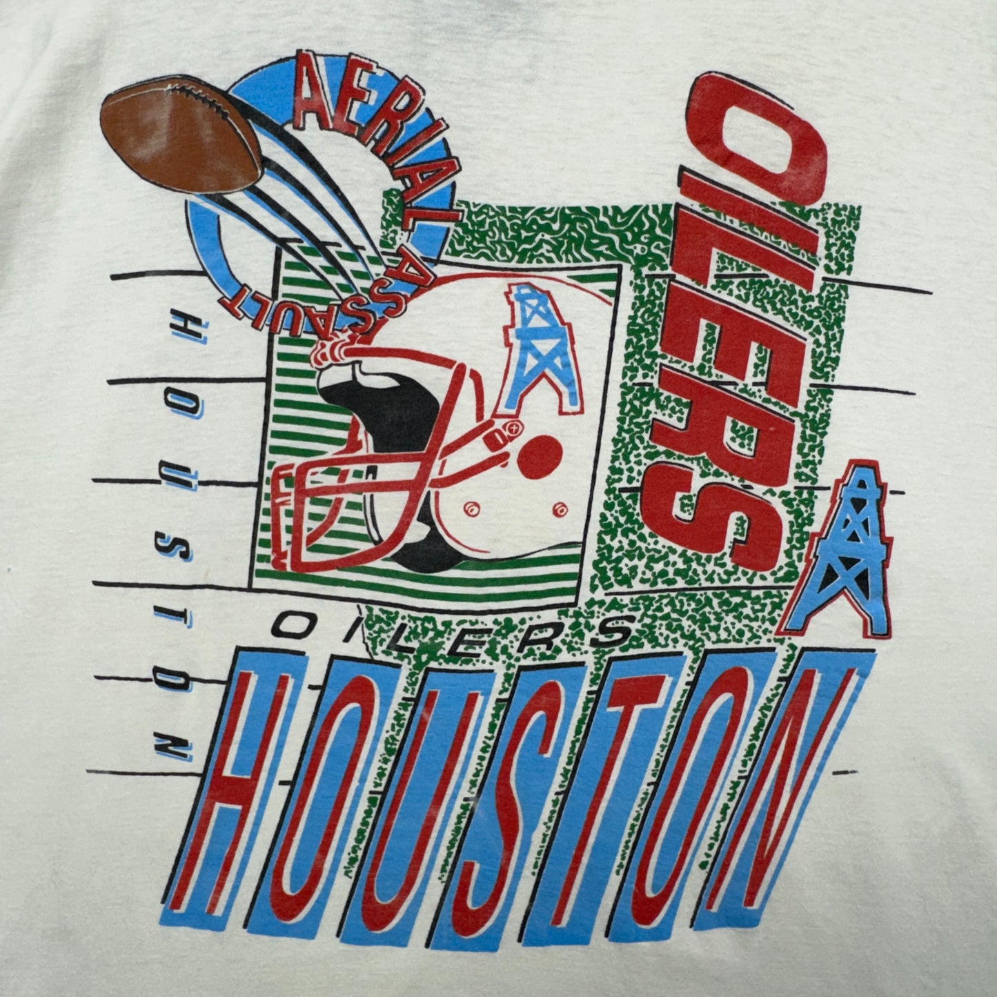 90s White Houston Oilers Shirt 4221