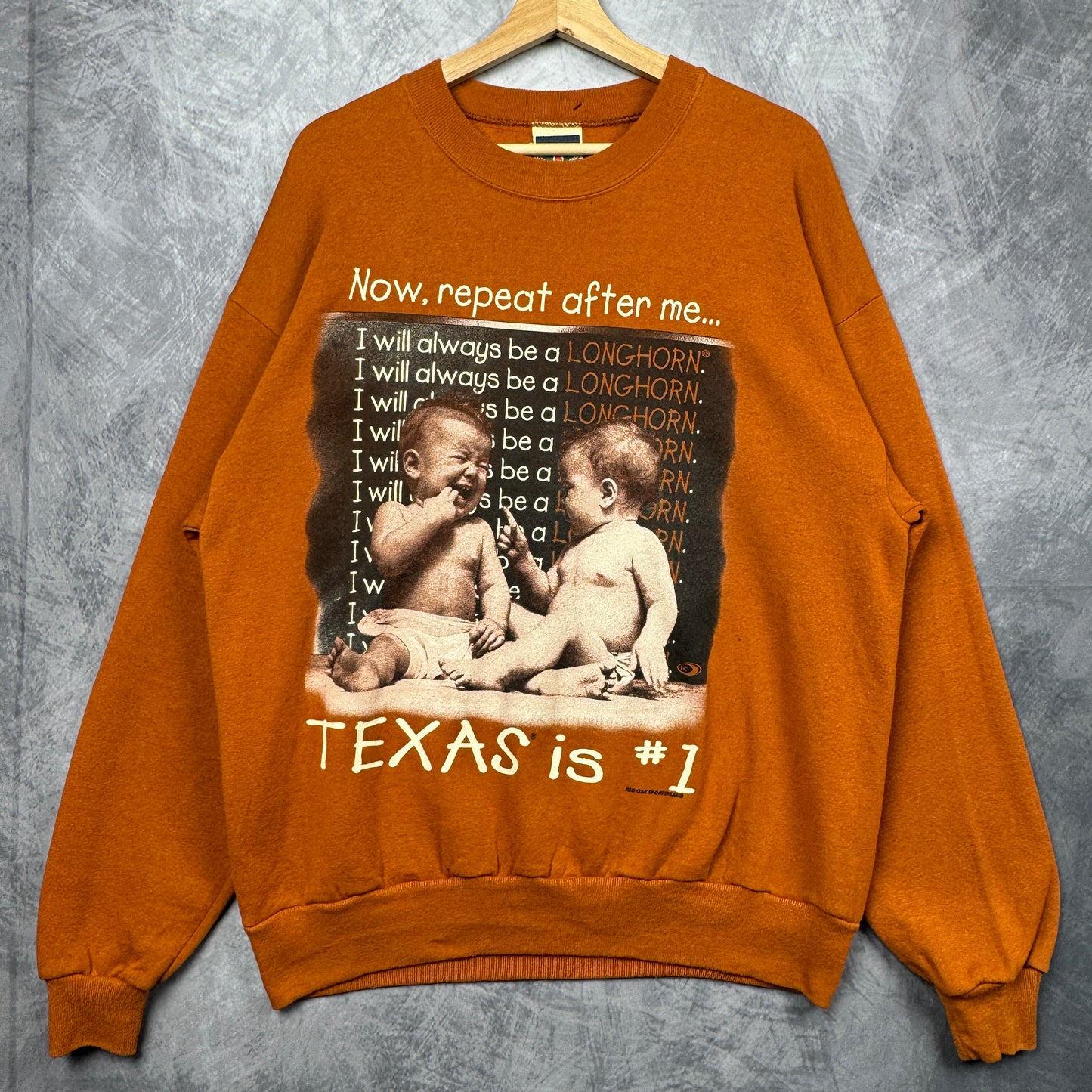 90s Orange Texas Longhorns Crewneck Sweatshirt 4385