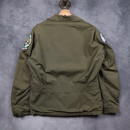 60s Olive Green USN USS Coral Sea A-4B Navy Deck Jacket 5072