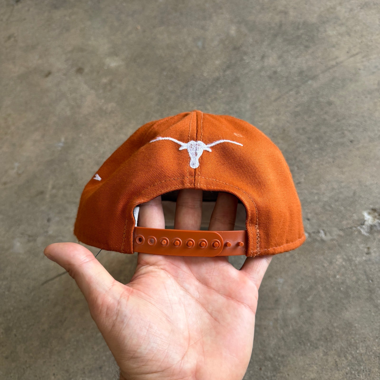 90s Black and Orange Texas Longhorns Hook 'Em Hat 5771