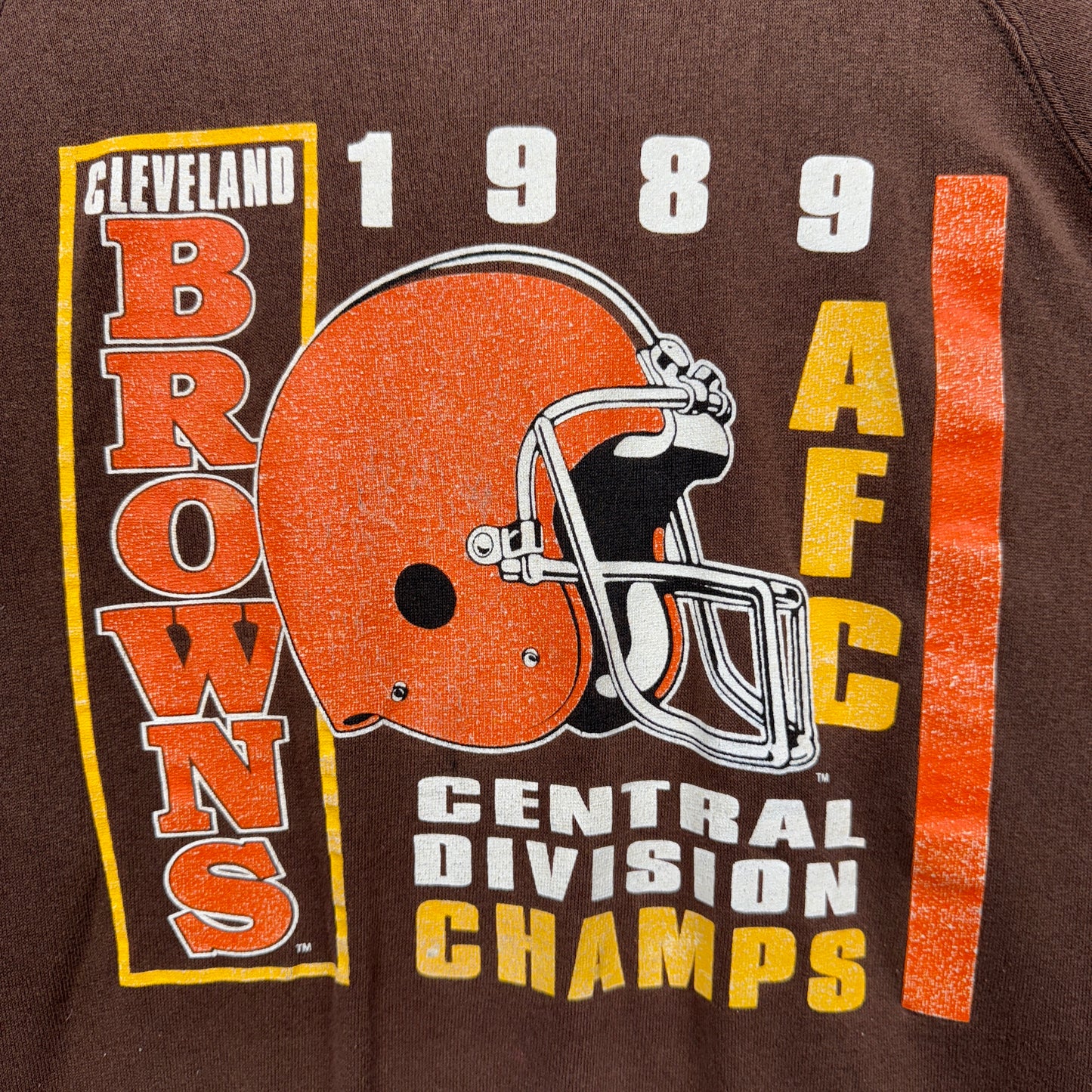1989 Brown Cleveland Browns Crewneck Sweatshirt 4115