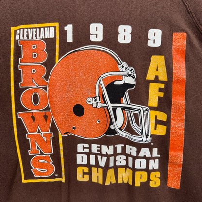 1989 Brown Cleveland Browns Crewneck Sweatshirt 4115