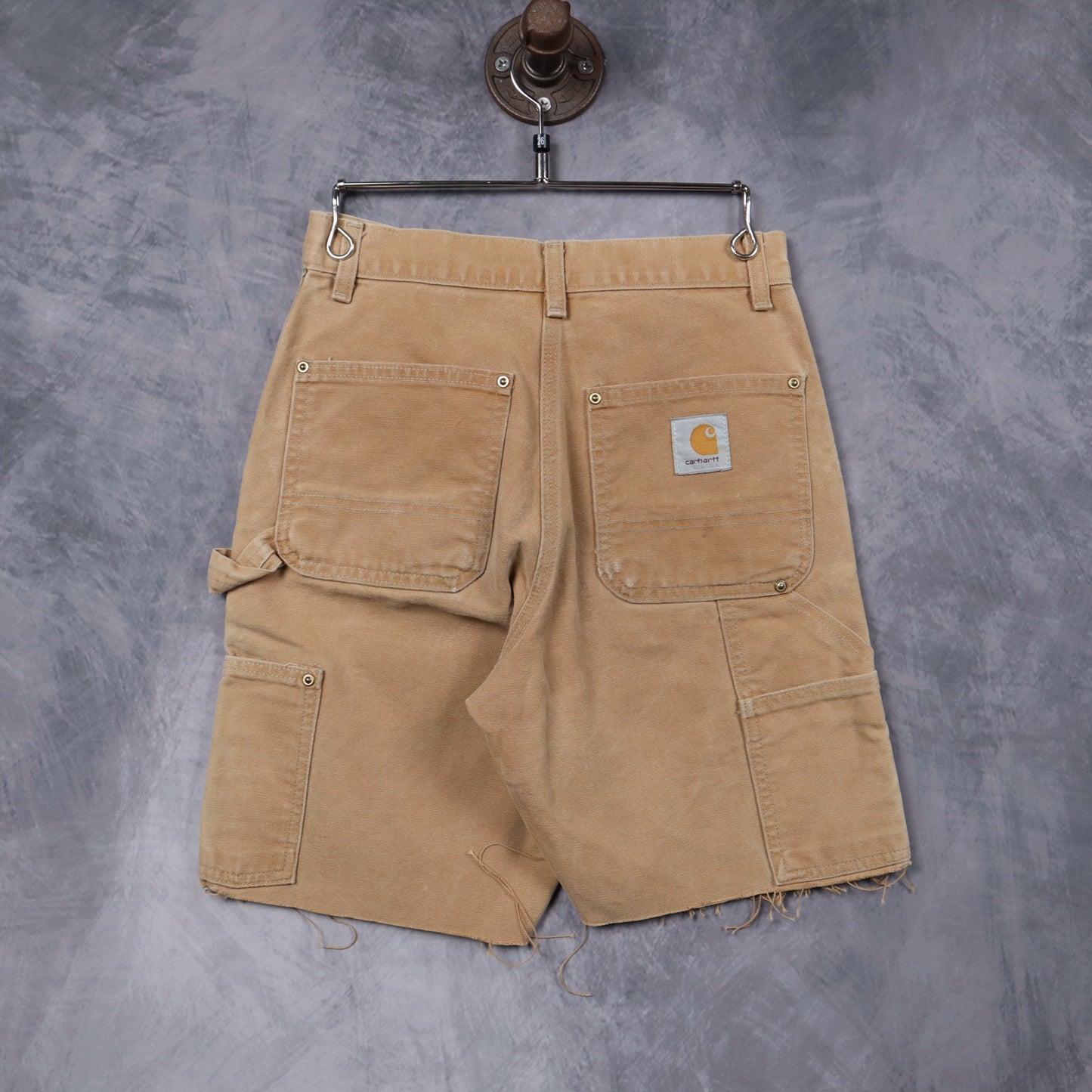 90s Tan Carhartt Double Knee Cutoff Carpenter Shorts 5207