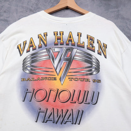 1995 White Van Halen Balance Tour Honolulu Hawaii Shirt 4954