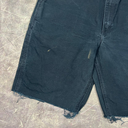 Early 00s Faded Black Baggy Carhartt Carpenter Work Shorts 33x10 AY02