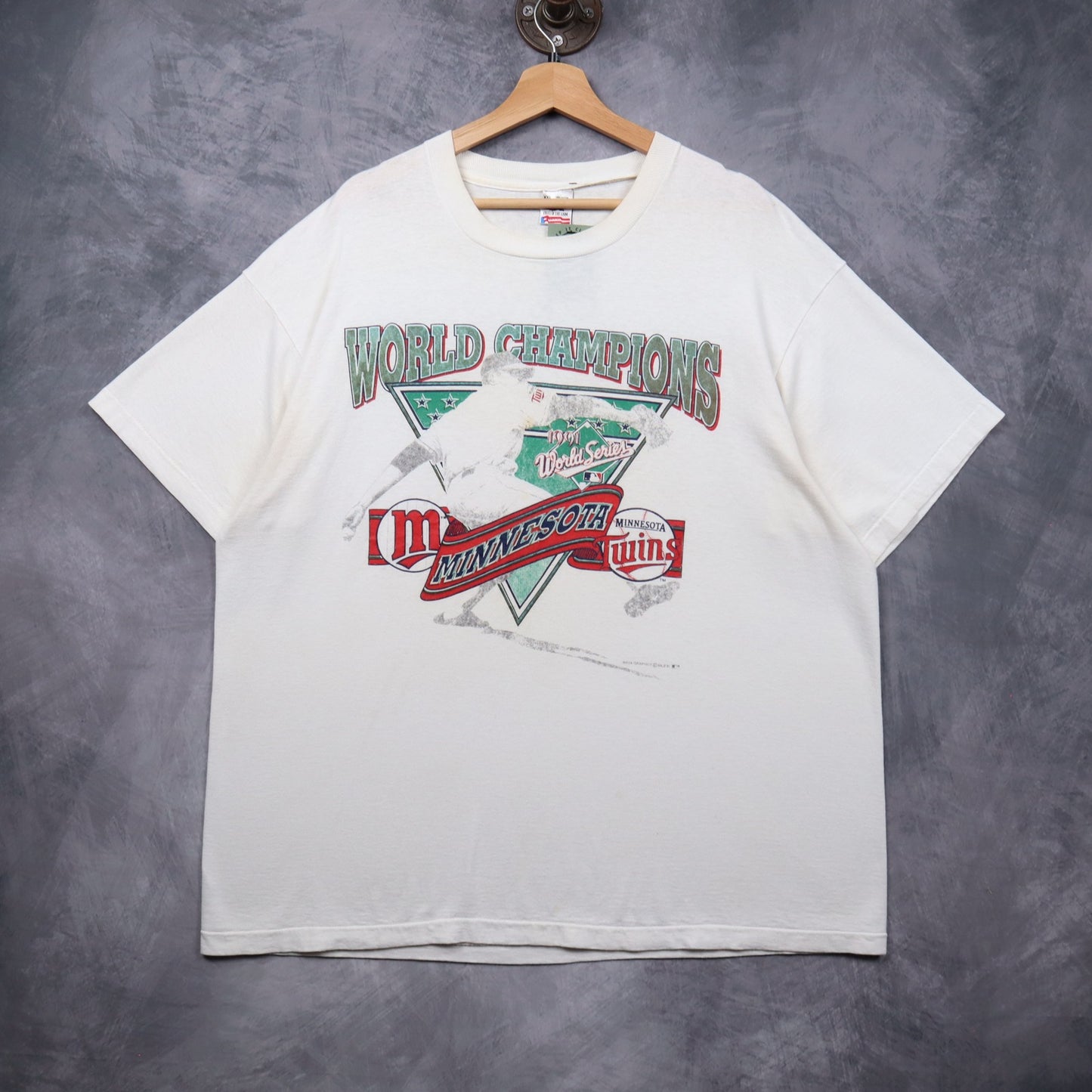 1991 White Minnesota Twins World Champions Shirt 5599