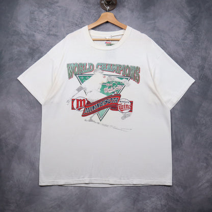 1991 White Minnesota Twins World Champions Shirt 5599