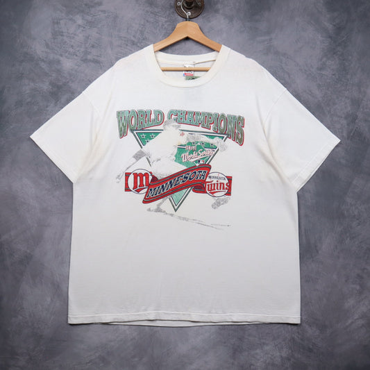 1991 White Minnesota Twins World Champions Shirt 5599
