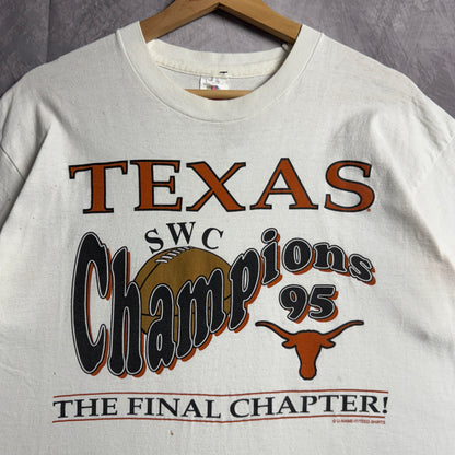 1995 White Texas Longhorns SWC Champions Shirt 4602