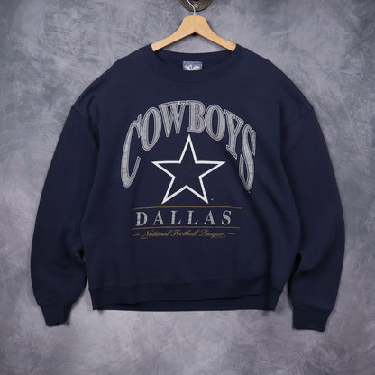 90s Navy Blue Dallas Cowboys Crewneck Sweatshirt 6616