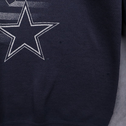 90s Navy Blue Dallas Cowboys Troy Aikman Crewneck Sweatshirt 6607