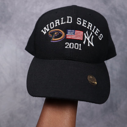2001 Black World Series Diamondbacks vs Yankees Hat 5564