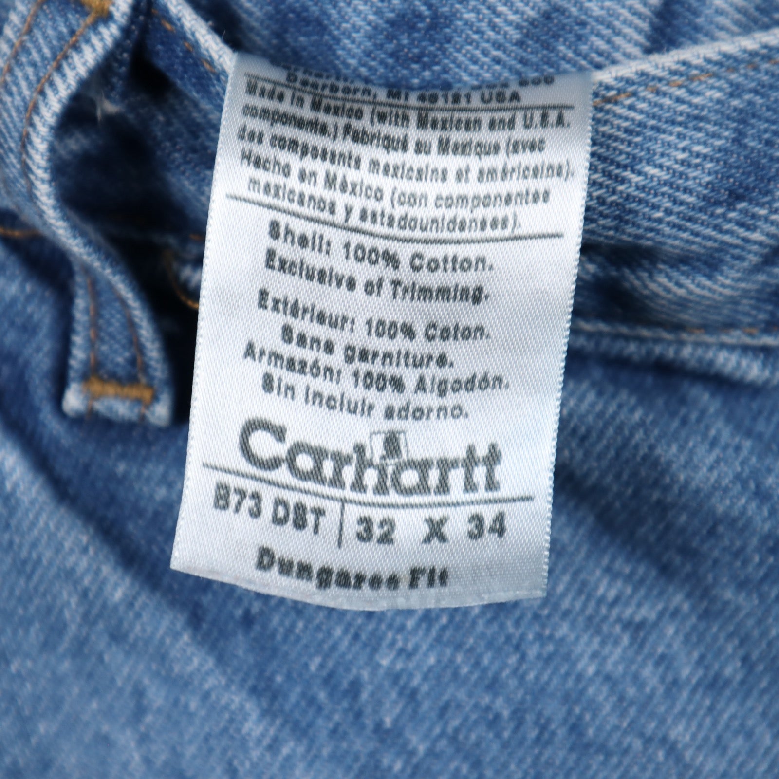 Y2K Light Wash Carhartt Double Knee Dungaree Fit Jeans 5051