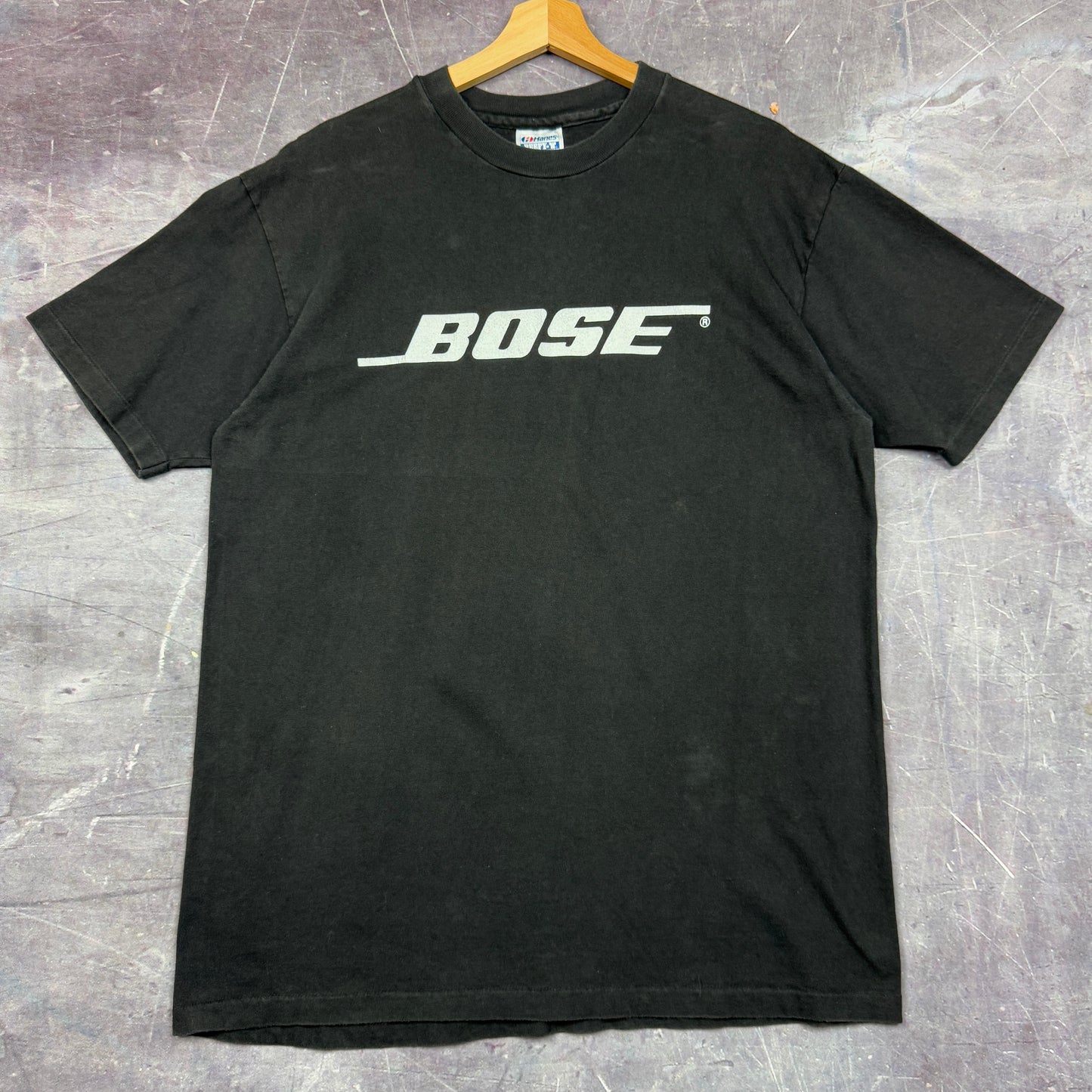 90s Black Bose Logo Graphic Shirt L 0941