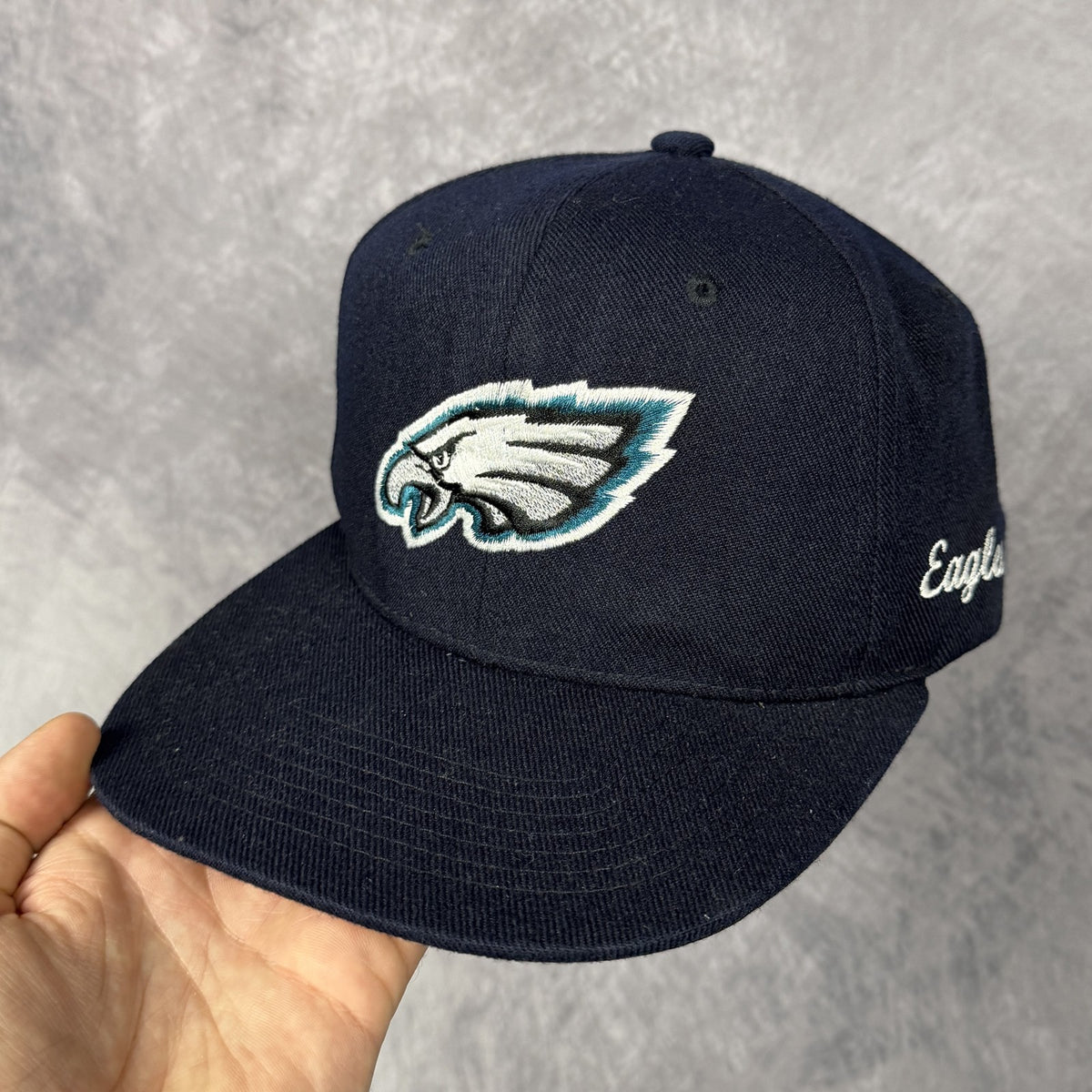 00s Black Philadelphia Eagles Snapback Hat 6854