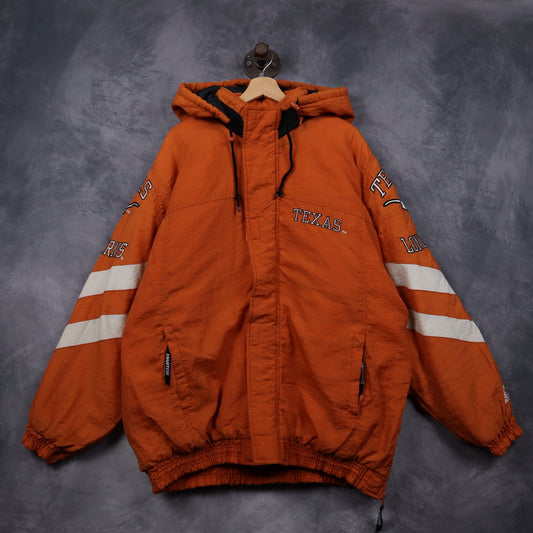 90s Orange Texas Longhorns Starter Hooded Jacket 5925
