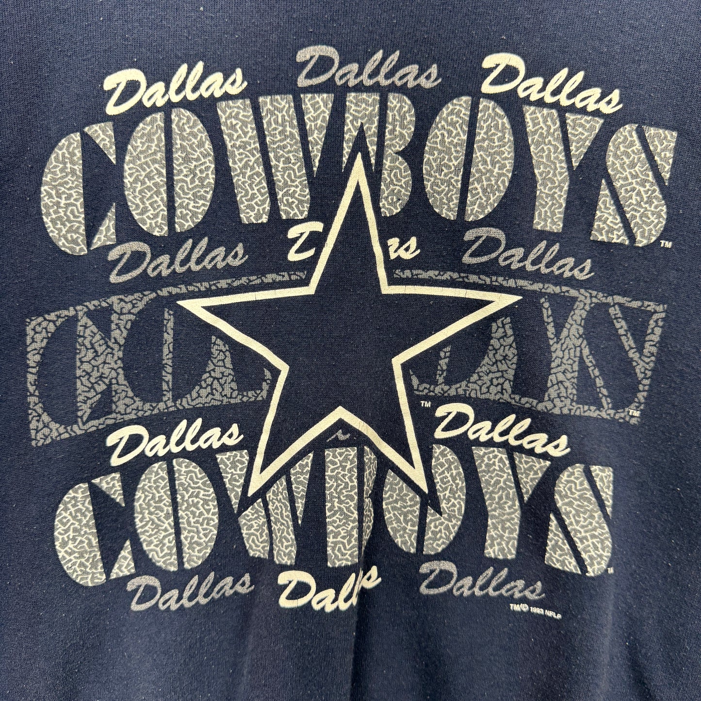 1993 Blue Dallas Cowboys Crewneck Sweatshirt 4131