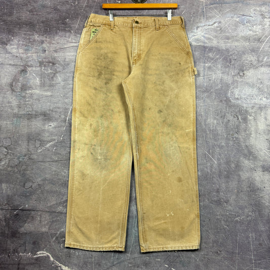 00s Tan Brown Carhartt Carpenter Work Pants 36x30 0468