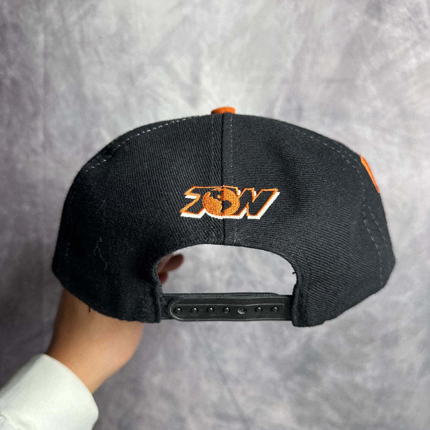 90s Texas Longhorns Black Dome TOW Graffiti Snapback Hat 4626