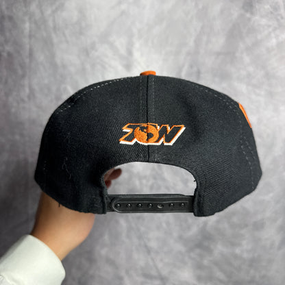 90s Texas Longhorns Black Dome TOW Graffiti Snapback Hat 4626