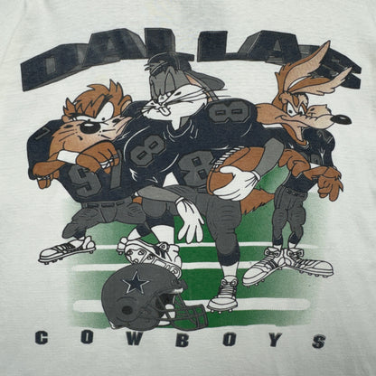 90s White Dallas Cowboys Taz Shirt 4253