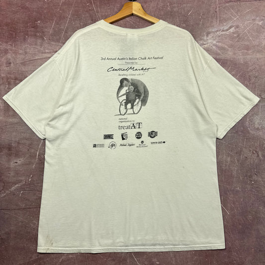 2004 White Austin Italian Chalk Art Festival Tee 3829