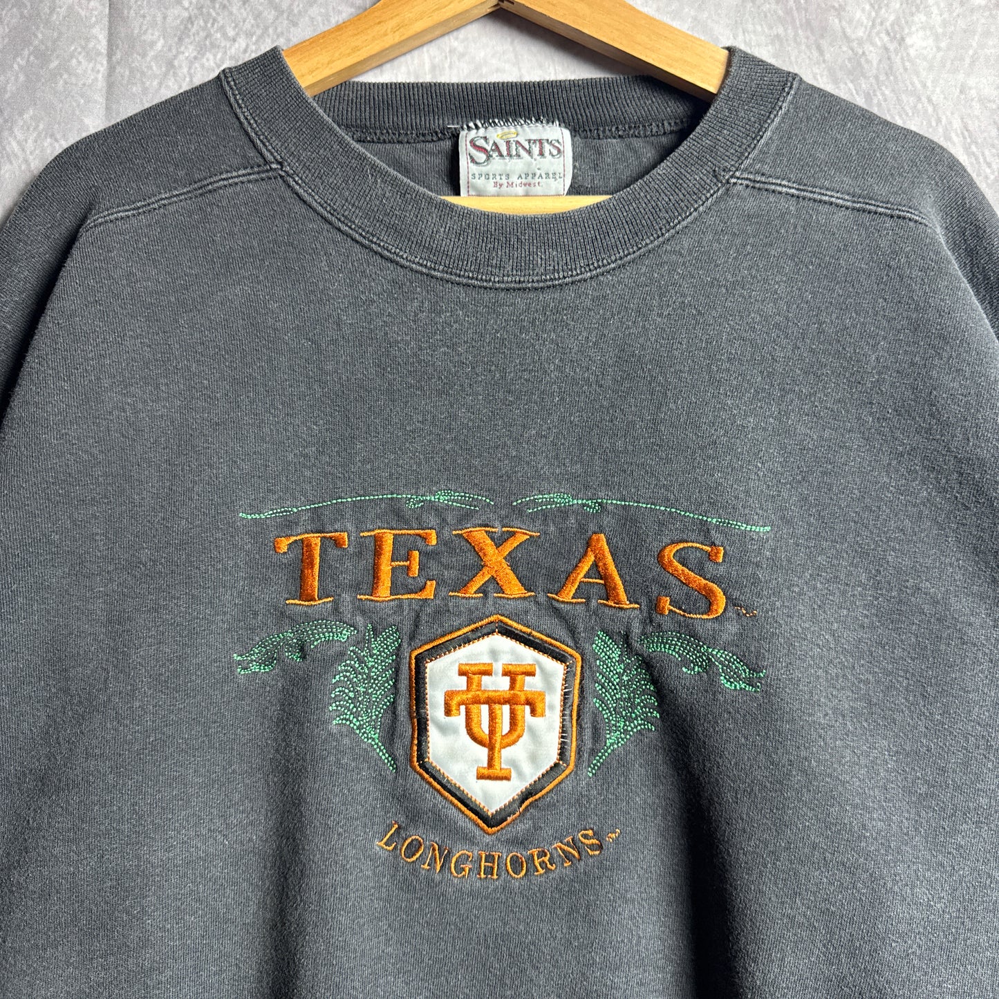 90s Black Texas Longhorns Crewneck Sweatshirt 4581