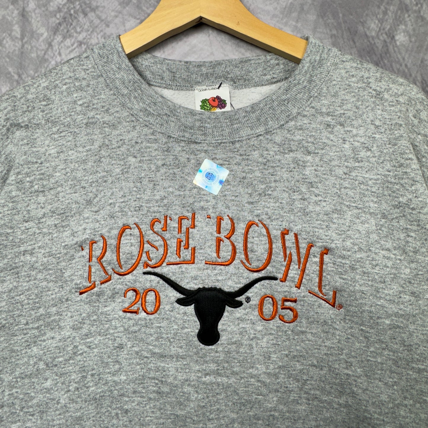 2005 Grey Rose Bowl Texas Longhorns Crewneck Sweatshirt 4393