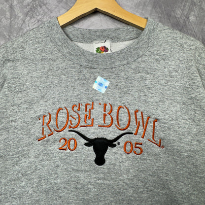 2005 Grey Rose Bowl Texas Longhorns Crewneck Sweatshirt 4393