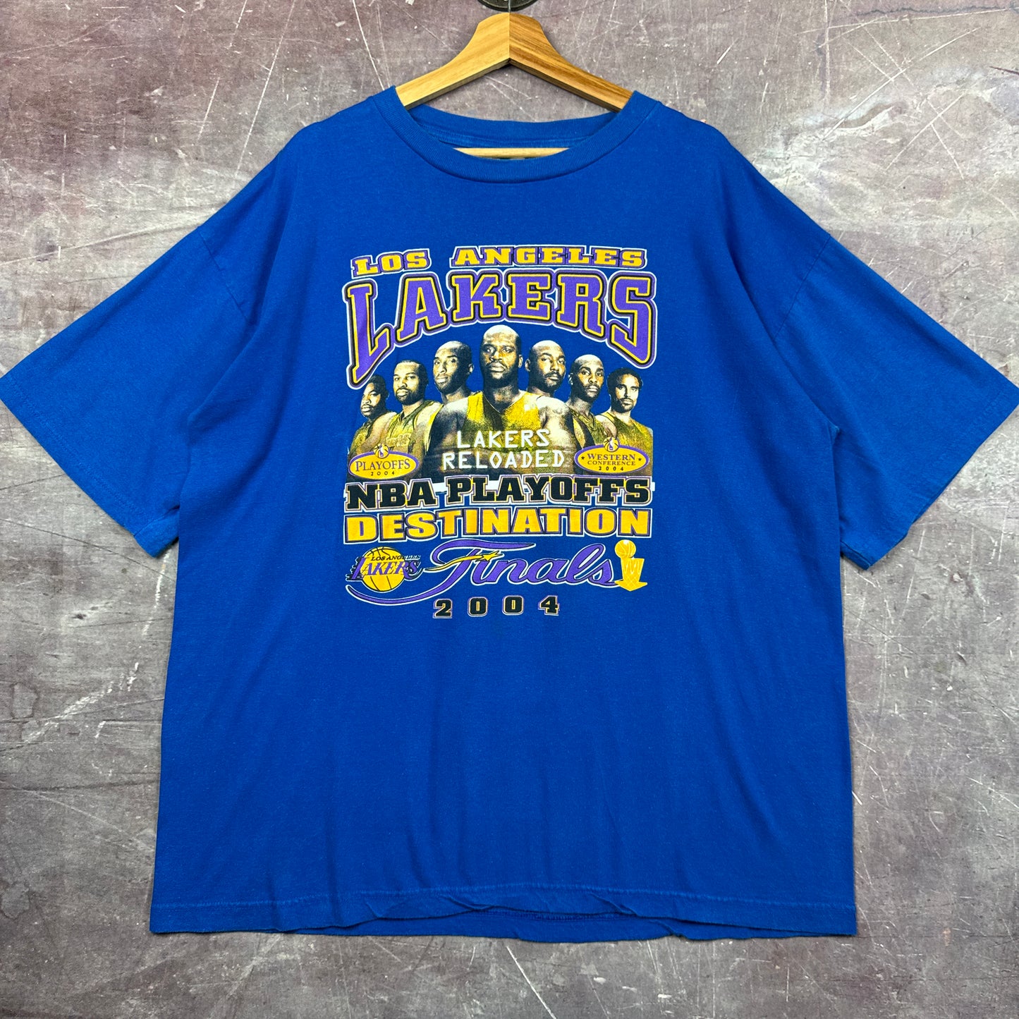 2004 Blue Los Angeles Lakers NBA Finals Shirt 3597