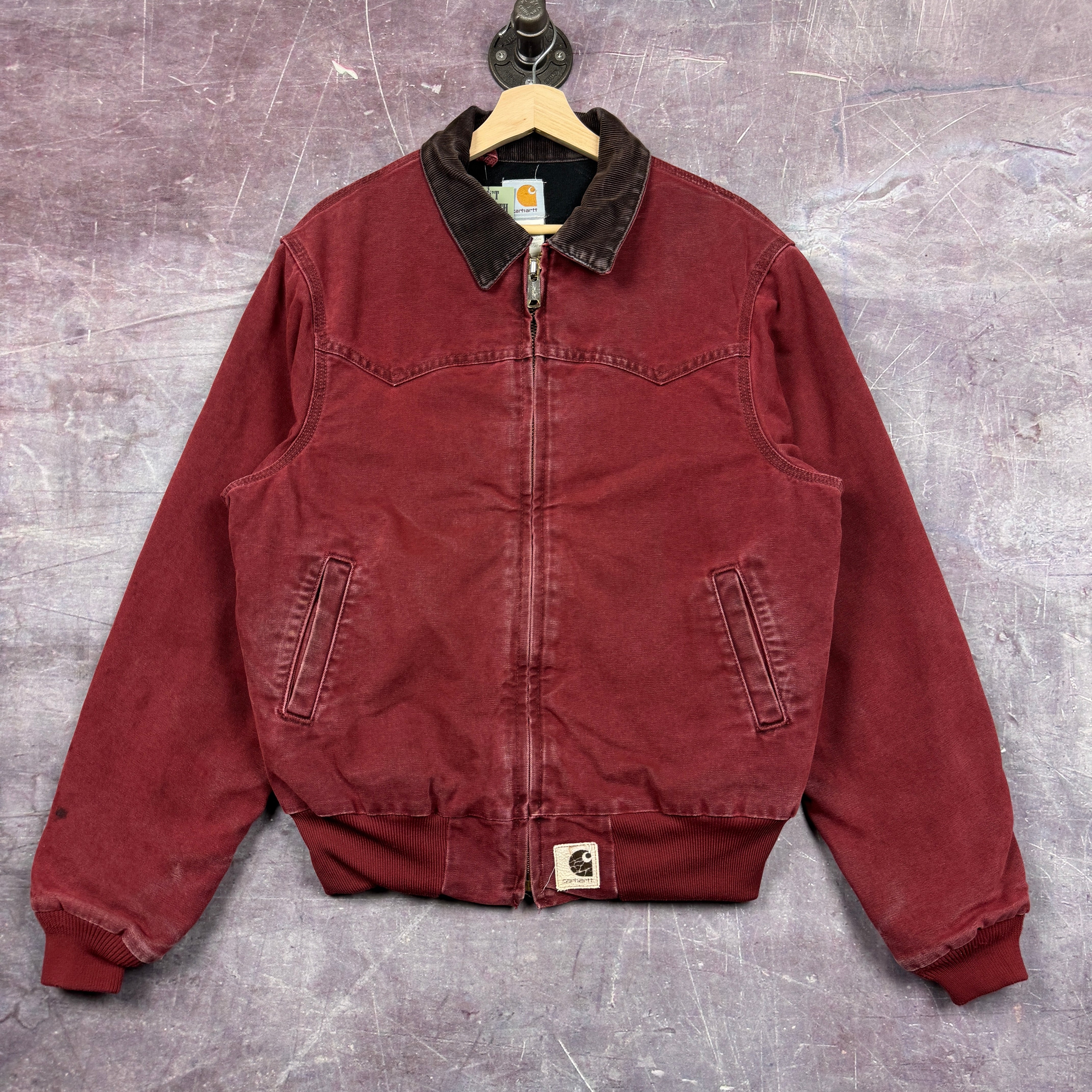 90s Red Carhartt Western Santa Fe Work Jacket M J14BRK 2299