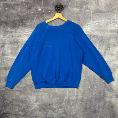 80s Blue Kentucky Wildcats Graphic Crewneck Sweatshirt M 0079