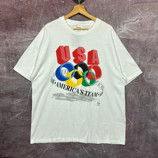 90s White USA Atlanta Olympics Shirt 3450