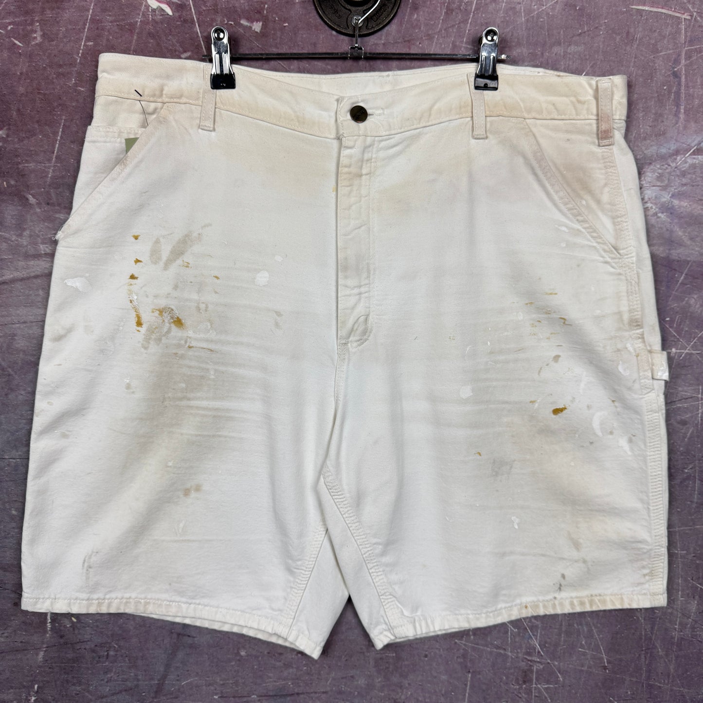 90s White Carhartt Carpenter Shorts 39x8 3515