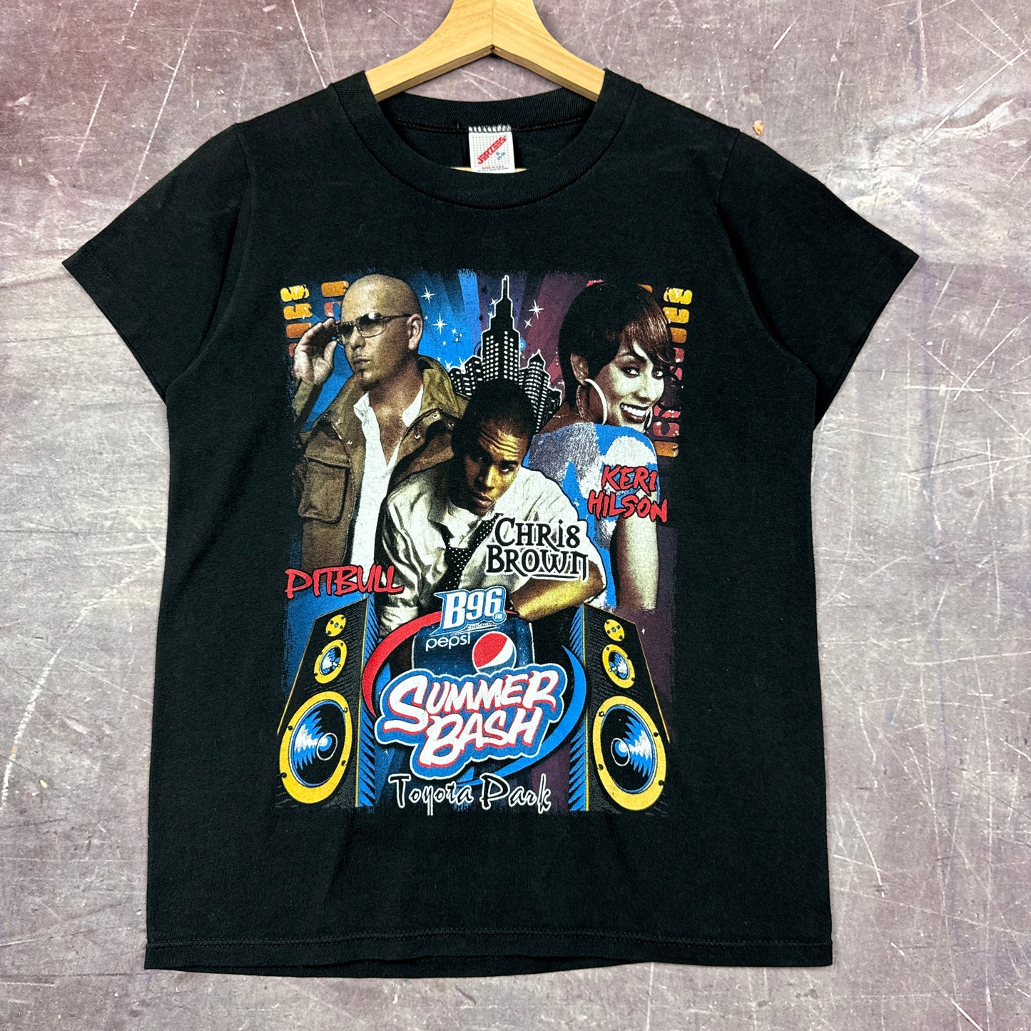 2011 Black Pepsi Summer Bash Chris Brown Pitbull Keri Hilson Graphic Shirt 2825