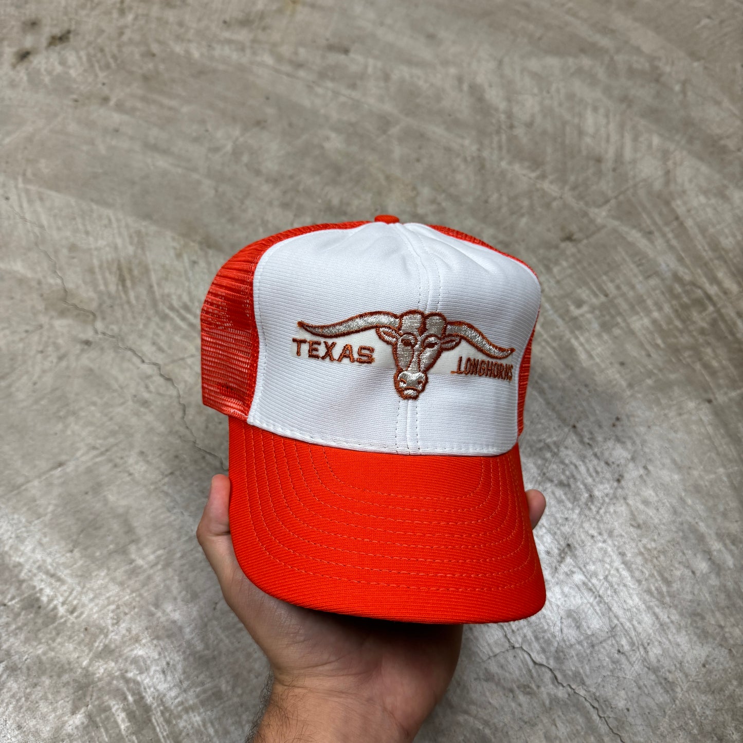 80s White University of Texas Longhorns Deadstock Trucker Hat