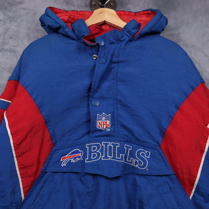 90s Blue Buffalo Bills Starter Pullover Jacket 6511